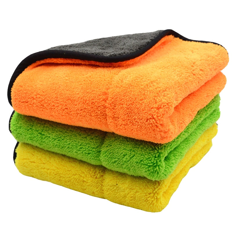3PCS 800GSM 45cm x 38cm Thick Microfiber Car Cleaning Cloths
