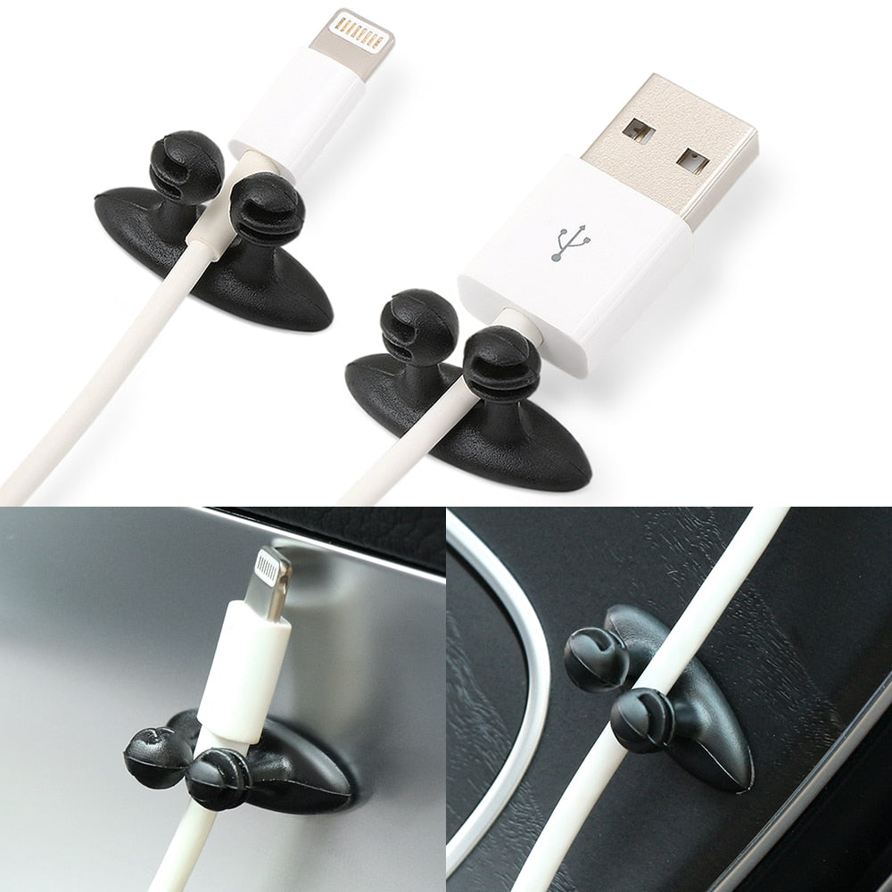 8PCS Mini Car Cable Holder