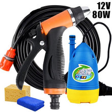 Load image into Gallery viewer, 12v80w car washer Gun pump high pressure cleaner