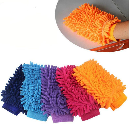 Ultra thin Fiber Chenille Anthozoan Car Wash Gloves
