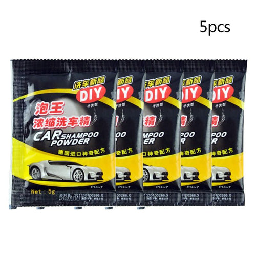 5Pcs Powder Car Wash Shampoo Universal Cleaning